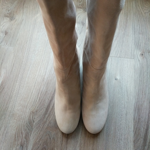 Stuart Weitzman Eloise 75 Bambina Suede Boots Wide - Picture 5 of 8